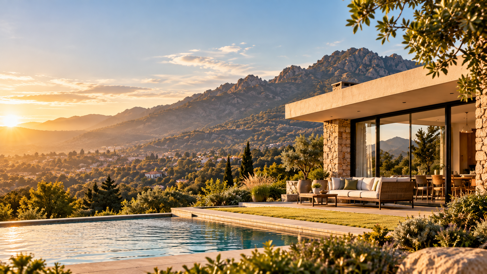 Casa con piscina frente a las sierras de Córdoba